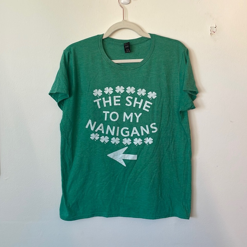 St Patrick’s Day shirt.
